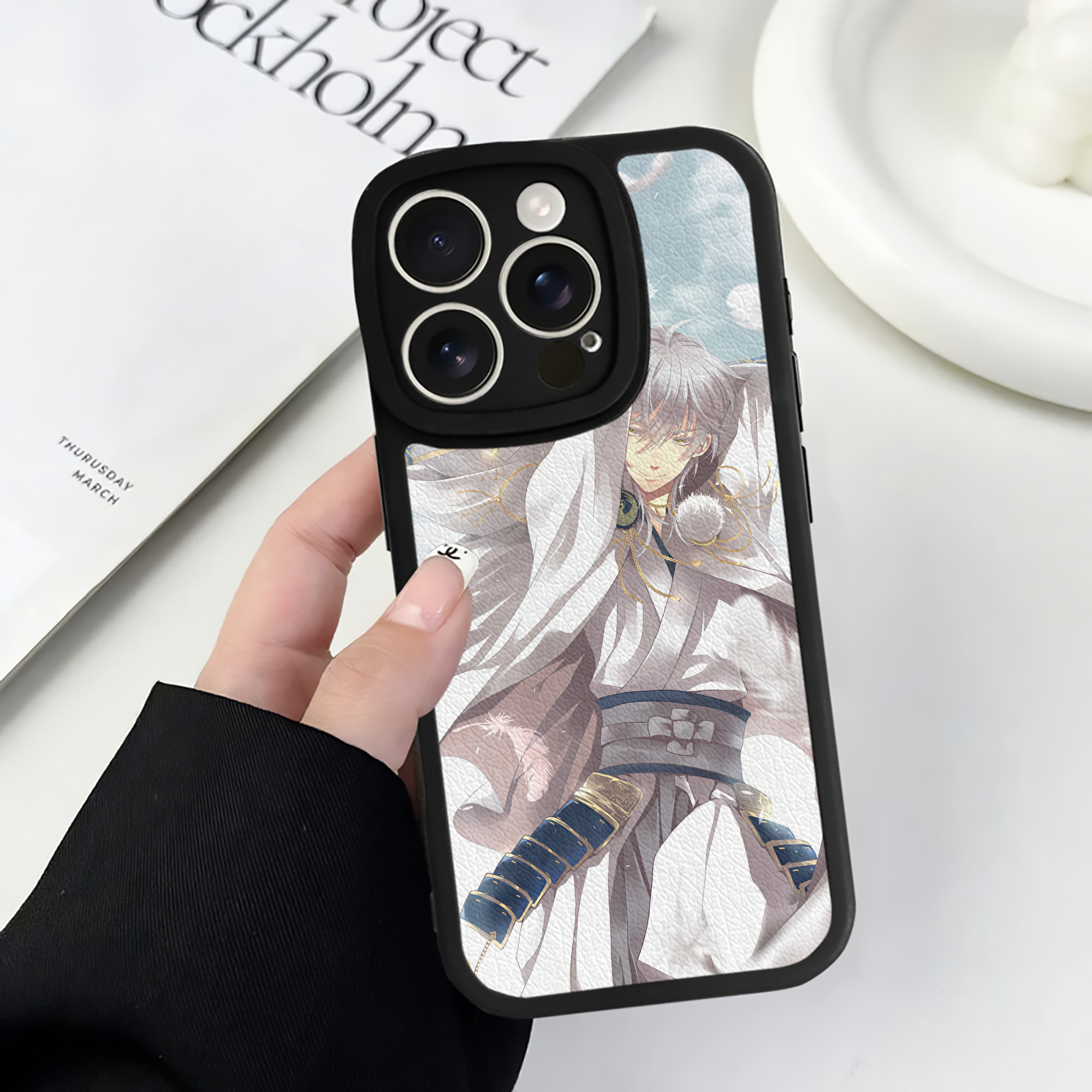 （画像用） 刀剣乱舞 Touken Ranbu 【iPhone 16シリーズ対応】シリコンスマホケース（レザー調） 材質：シリコン